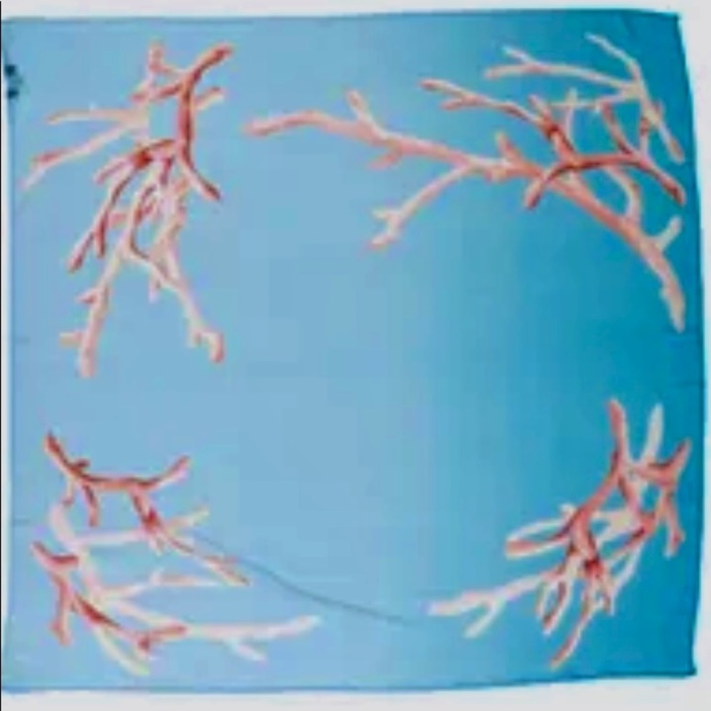 Oscar de la Renta silk chiffon scarf